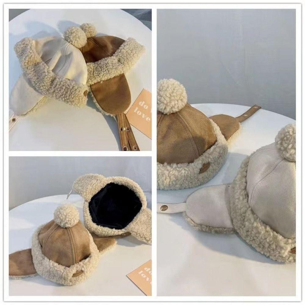 WOAY Kid Lei Feng Hat, Boy Girl Thicken Warm Scarf Hat Set, Bảo vệ tai chống gió Mũ chui đầu trẻ em đa năng