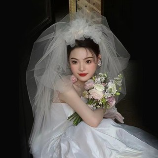 Lưới Mạng Lưới Mũ Đội Đầu Cô Dâu Cổ Giấy Chứng Nhận Nhớ Đám Cưới Phụ Kiện Tóc Đề Nghị Lông Tơ Gạc Ảnh Đạo Cụ Phụ Kiện 10.12