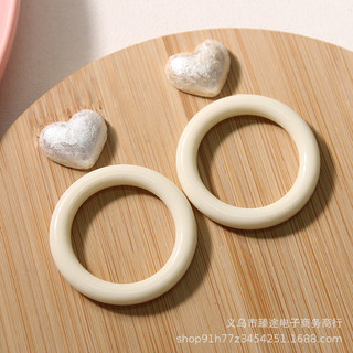 Phong cách Nhật Bản, phụ kiện acrylic hình tròn trắng sữa 3D, khung rỗng, phụ kiện DIY, bông tai, phụ kiện tóc, nguyên liệu