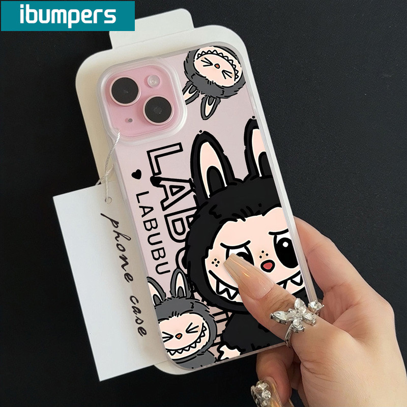 ibumpers Ốp Lưng iPhone Xinh Cao Cấp Labubu Họa Tiết Ốp Điện Thoại TPU Trong Suốt nhám Mờ Silicon Mềm Chống Sốc Chống Bẩn Cho Iphone 16 15 14 12 13 11 Pro Max IP 7 8 Plus X XS XR