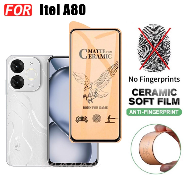 Kính cường lực gốm 3 TRONG 1 Itel A80 cho Itel A50 A50C A70 P65 Ống kính máy ảnh Kính bảo vệ màn hình và phim mặt sau