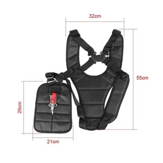 ALMA1 1 Dây Đeo Dây Đeo, Dụng Cụ Làm Vườn Máy Cắt Cỏ Có Thể Điều Chỉnh Dây Đeo Vai Đôi, Màu Đen Đa Năng Cho Máy Cắt Chổi Whipper Máy Cắt Bàn Chải Cắt Tông Đơ