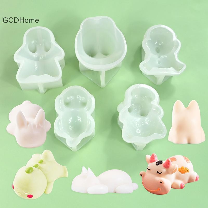 Gcdhome Nằm Rồng Sữa Pudding Khuôn Silicon Custard Khuôn Hoạt Hình Dễ Thương Bánh Thạch Khuôn Trang Trí Bánh Dụng Cụ Nướng Bánh HOT