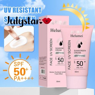 Kem chống nắng SPF50+++ Kem chống nắng làm sáng da chống thấm nước lâu trôi cho mặt và cơ thể 50ml Mọi loại da ღ Trang điểm lấp lánh cho cô gái hồng