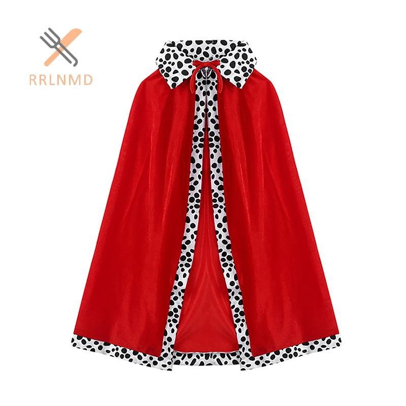 Rrlnmd Trẻ Em Vua Hoàng Đế Halloween Trang Phục Đỏ Áo Choàng Vua Hoàng Tử Áo Vương Miện Trẻ Em Sinh Nhật Cosplay Đạo Cụ Phụ Kiện MỚI