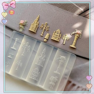 Khuôn silicon 3D hoa nơ trong suốt DIY, mẫu trang trí móng tay nghệ thuật, dụng cụ dập móng tay