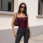 Áo ống nữ không tay quây lưới bó sát Corset