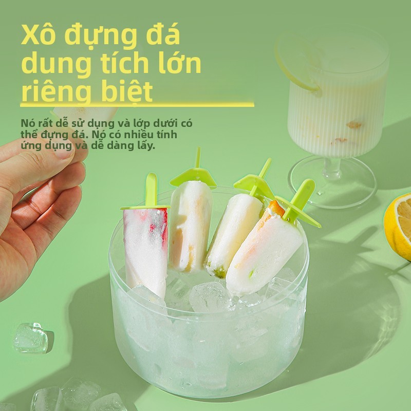 Khuôn Làm Kem Cấp Thực Phẩm Có Nắp Trẻ Em Popsicle Máy Xay Hộ Gia Đình Kem Tự Chế Dụng Cụ Tiện Dụng