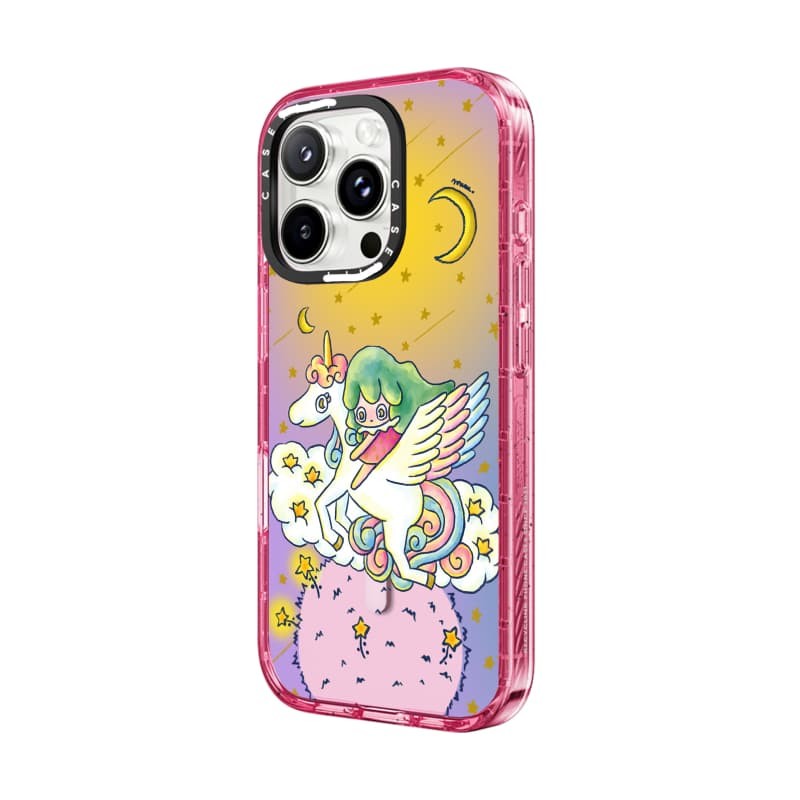 CASECASE X Rinkle 's Hành Trình Đầu Tiên Ốp Lưng Màu Hồng Fizz Trong Suốt Cứng Hút Từ Tính Tác Động Cho Apple IPhone 12 13 14 15 16 Pro Max Plus Có Hộp