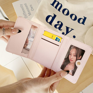 Phụ Nữ Ngọt Ngào Ngắn Phong Cách Ví Hoạt Hình Dễ Thương In Hình Thỏ Nhiều Thẻ Có Thể Gập Lại Ví Tiện Lợi