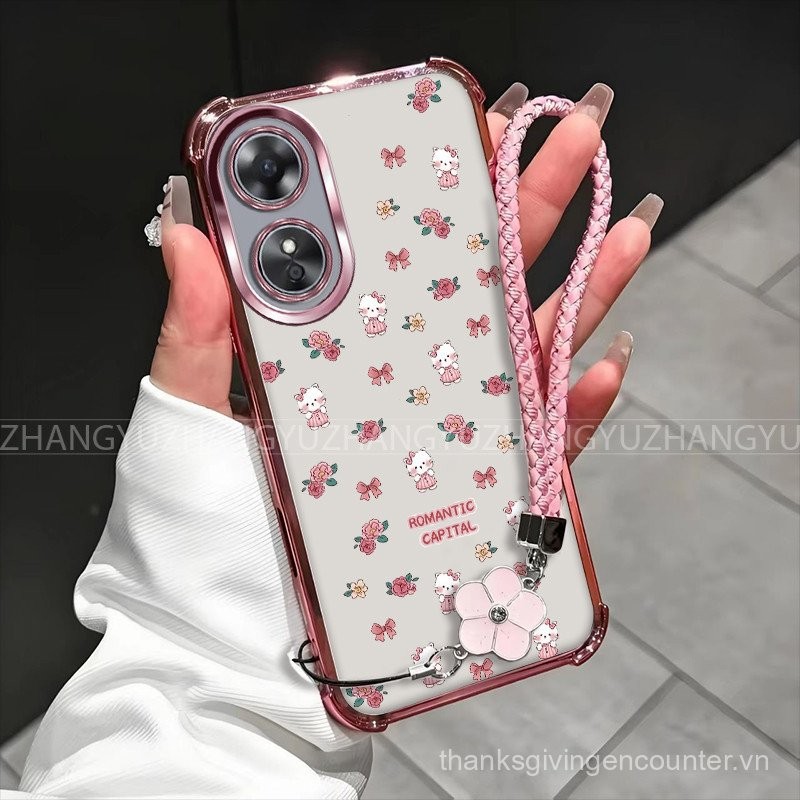 [Dây buộc miễn phí] Vỏ điện thoại OPPO A17 A17K A18 A38 A58 A78 4G 5G A98 A97 để bảo vệ chống rơi bốn góc HDM UD23