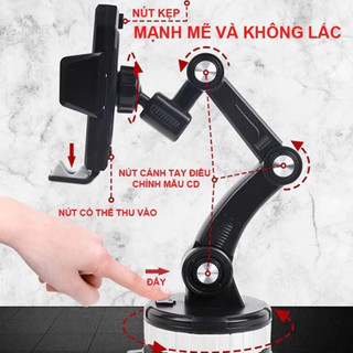 Giá Đỡ Điện Thoại Trên Ô Tô Xoay 360 Độ Cấp Đa Năng Kẹp Hít Kính Chân Không Siêu Dính gắn cửa gió điều hòa