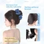 ESSENCEH Bun Head Tóc Giả, Lông Tơ Tổng Hợp Tóc Bun Móng Vuốt Kẹp, Ruy Băng Đen Nơ Tóc Nữ