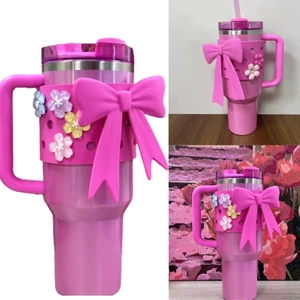 Mya DIY Silicone Cup Tay Nơ Trang Trí Phù Hợp Cho 6-9cm Đường Kính Cốc Thiết Kế Chống Trơn Trượt Cốc Bảo Vệ