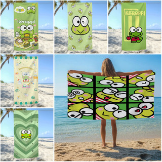 Khăn Waffle in một mặt Sanrio Keroppi Khăn đi biển thấm nước mềm mại Thích hợp cho nhiều cảnh
