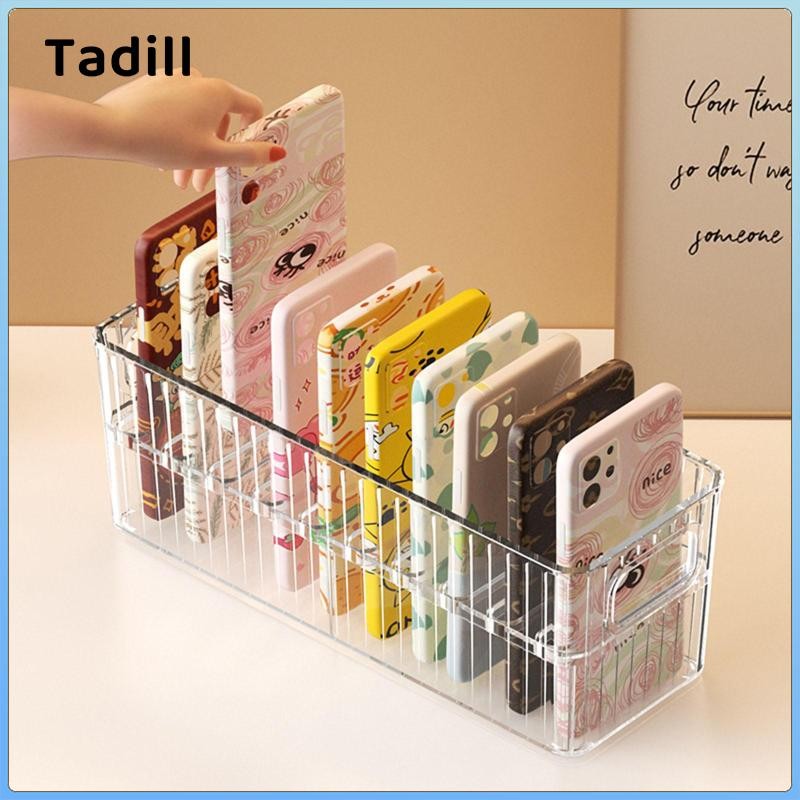 Hộp đựng điện thoại trong suốt Sắp xếp phân vùng có thể tháo rời Tiết kiệm không gian sành điệu Hộp đựng mỹ phẩm hình chữ nhật cho bàn Tủ ký túc xá