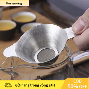 【24H】Lược Lọc Trà Inox Dạng Phễu – Lưới Thép Siêu Bền 100%, Dụng Cụ Pha Trà Gia Đình, Quán Trà, Bàn Trà