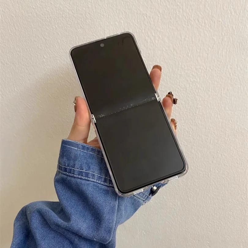 Ốp Điện Thoại Chấm Bi Màu Đỏ Dễ Thương KT Cat Sway Thích Hợp Cho Samsung Galaxy ZFlip7 ZFlip 7 6 5 4 3 5G Dây Buộc Gấp Vỏ Cho N2 N3flip Mixflip Vỏ Bảo Vệ