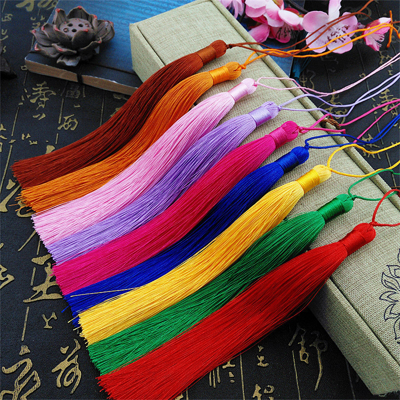 (5 cái)Tua rua trơn 15cm nhiều màu, Nguyên liệu làm trang sức cổ trang, Nguyên liệu diy phụ kiện cưới Khánh Huyền