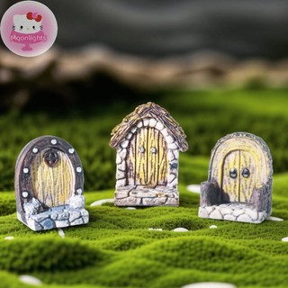 Moonlights 3 Chiếc Cửa Gỗ Nhỏ Khung Ảnh Phụ Kiện Mộc Mạc Nhựa Thủ Công Phong Cảnh Naments Trang Trí Nhà Cây Stump Đồ Trang Trí EN