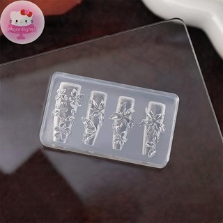 Moonlights Hoa Serie 3D Silicone Phụ Kiện Móng Tay Khắc Khuôn Hoa Đá Lily Tự Làm Mẫu Móng Tay Nghệ Thuật Khắc Khuôn Quyến Rũ EN