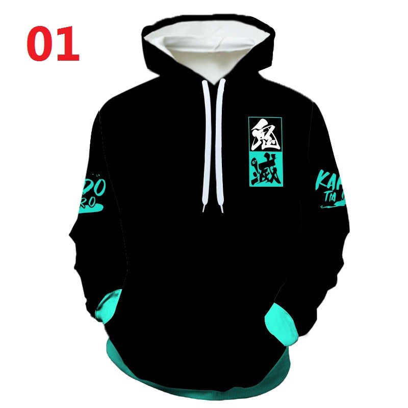 Áo Hoodie Demon Slayer Kimetsu no Yaiba Áo len chui đầu in 3D