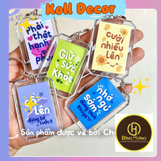 [CỰC RẺ] Móc khoá lời nhắn nhủ an ủi động lực treo cặp sách, chìa khoá làm quà tặng kool  DH