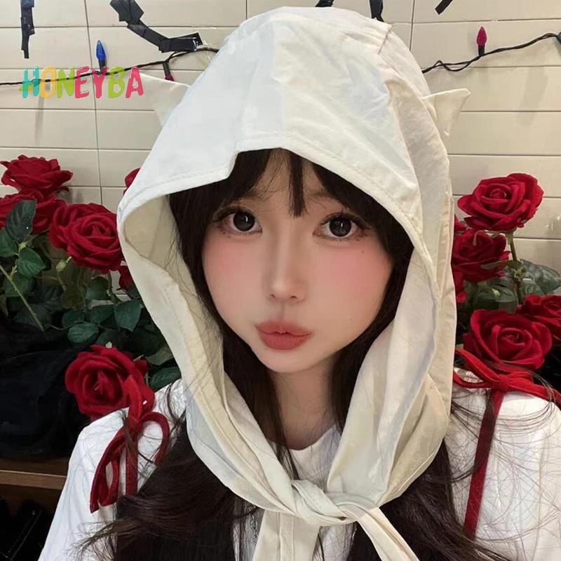 < Honeyba > Mũ chống nắng dây đeo tai dễ thương thời trang chống nắng khô nhanh cho nữ