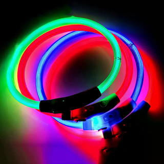 Vòng cổ chó LED phát sáng Vòng cổ chó USB có thể sạc lại TPU Glow An toàn Vòng cổ chó cơ bản cho lớn vừa nhỏ