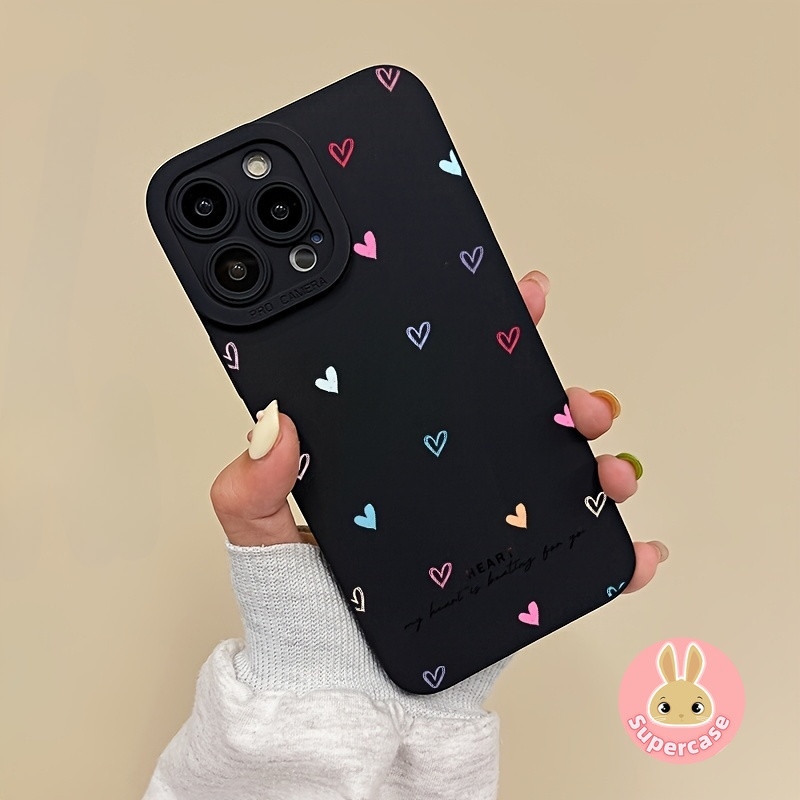 Ốp Điện Thoại Tình Yêu Dễ Thương Cho OPPO A60 A98 A79 A78 A58 A18 A38 A16S A54S A96 A76 A36 5G 4G Vỏ Mềm Trái Tim Nhiều Màu Sắc
