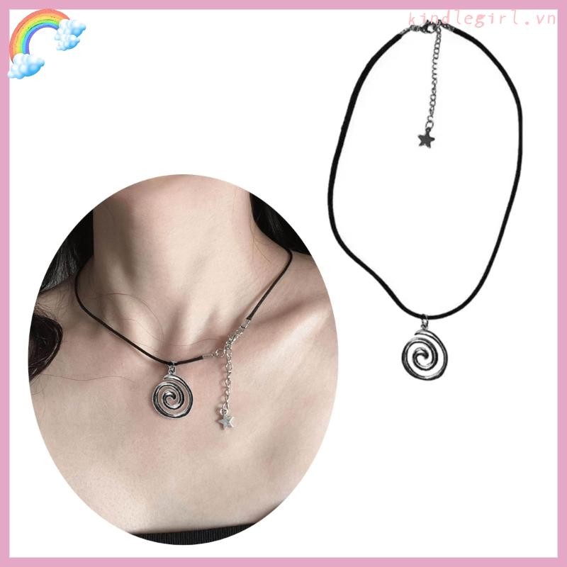Vòng cổ choker y2k phong cách retro với ngôi sao mặt dây pu handmade