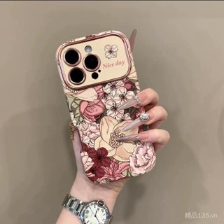 Cửa Sổ Lớn Retro Tranh Sơn Dầu Cánh Hoa Thích Hợp Cho iphone16promax Ốp Điện Thoại 15 Mềm 13 Da 14pro / 12