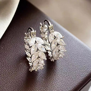 Bông tai zircon bạc S925, quà tặng đẹp dành cho nữ sinh viên