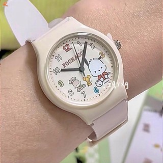 Đồng hồ đeo tay chó Pacha dễ thương Pochacco có dây đeo có thể điều chỉnh mềm cho học sinh Trẻ em Trẻ em