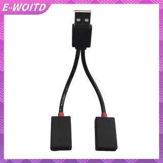E-woitd 1 Trong 2 Ra USB HUB Xe Ô Tô Bộ Chia Cáp Cáp Dây Sạc Cho Điện Thoại Thông Minh Android HNVN