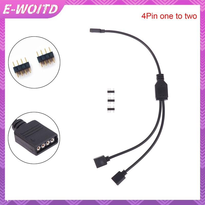 E-woitd 5V 3 Pin 12V 4pin ARGB Bộ Chia Cáp Nối Dài Cho PC Quạt Máy Tính Bo Mạch Chủ AURA RGB LED Dải Ánh Sáng HNVN