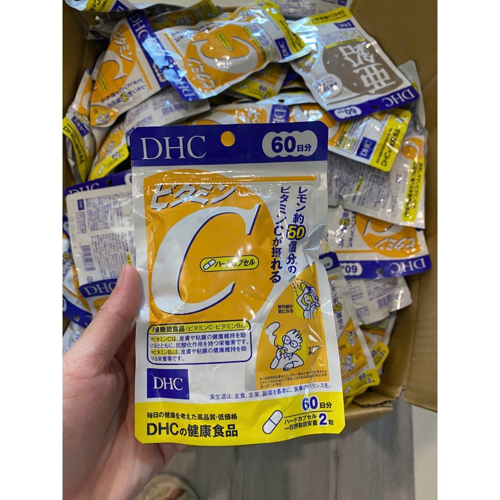 [COMBO 2 GÓI] DHC VITAMIN C HARD CAPSULE (60 ngày - 120 viên) - viên bổ sung Vitamin C chuẩn nội địa