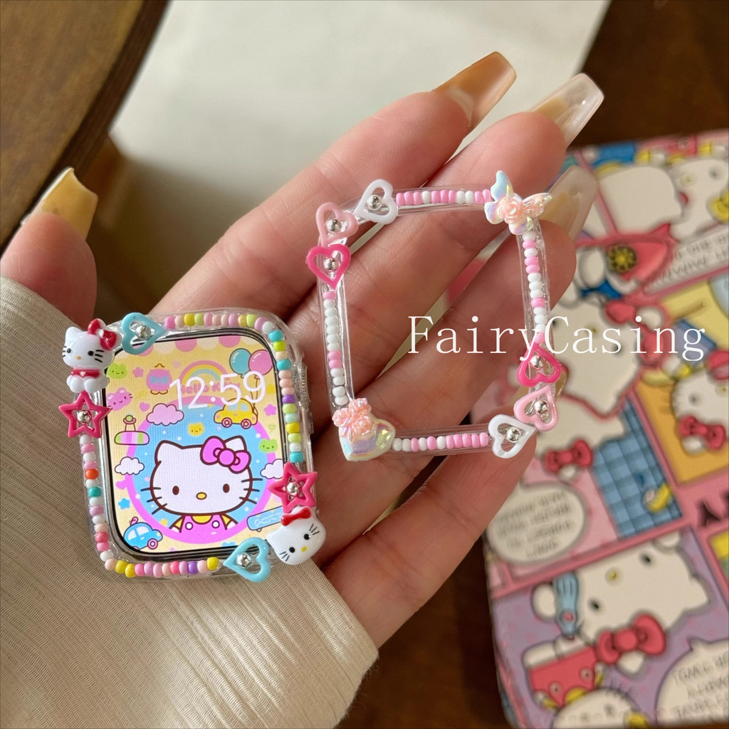 Ốp lưng bảo vệ trang trí hạt dễ thương S11 cho Apple Watch 49mm Ultra2 40 41 42 44 45 46mm Series 10 9 8 7 SE 6 5 4 cho iwatch