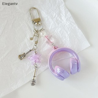EGN Ins Phong Cách Âm Nhạc Tai Nghe Hình Móc Khóa Điện Thoại Di Động Dây Chuyền Quyến Rũ Móc Khóa Trang Sức Cho Bé Gái Nữ Túi Quà Trang Trí N