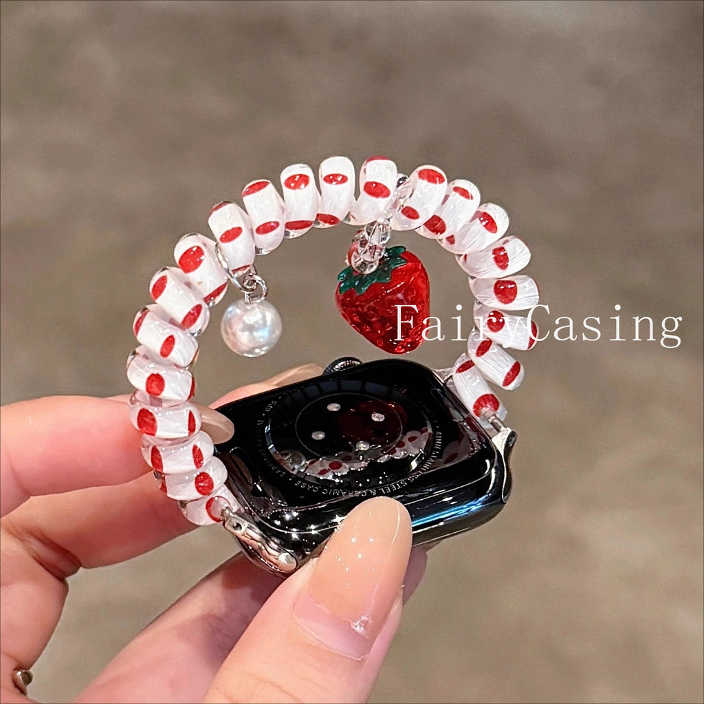 Dây đeo đàn hồi Strawberry HeadS11 Band cho Apple Watch 42mm 46 49 45 40 44 38 41mm Vòng tay cho IWatch 10 9 8 7 SE 6 5 S11 Band