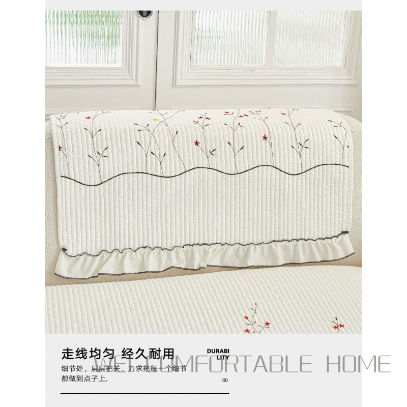 123 Người Nguyên Chất Cotton Sofa Đệm Hình Chữ L Kết Hợp Sofa Chống Trơn Trượt Đệm Bao Nhỏ Tươi Cao Cấp Bao Khăn Vải