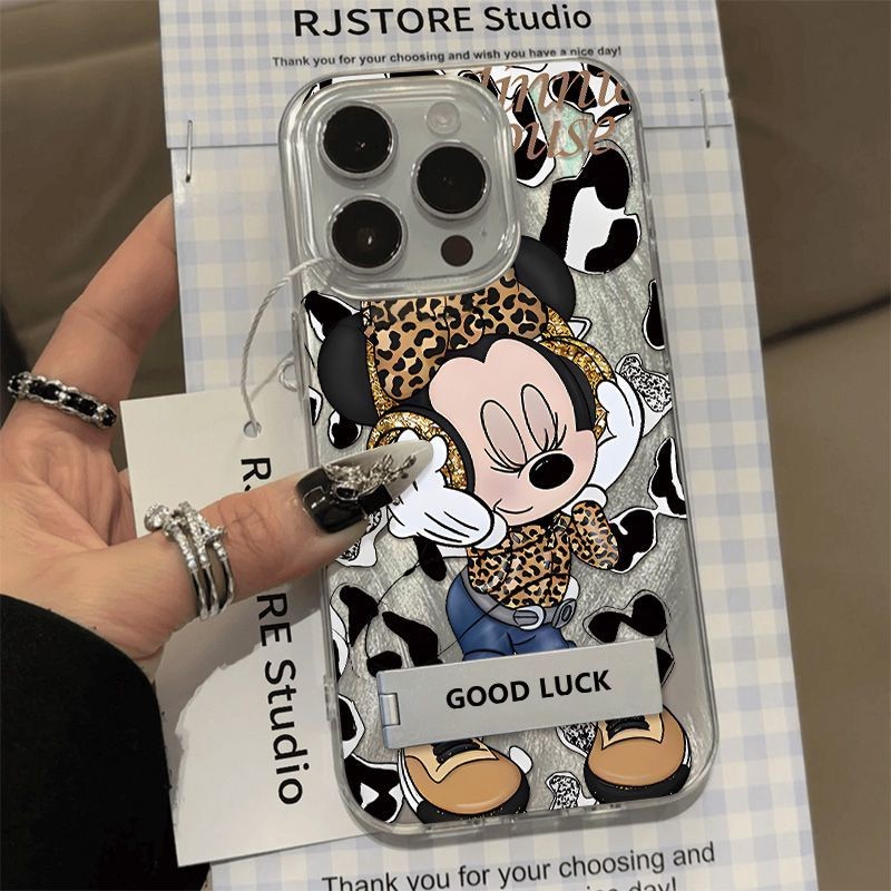 ✨Sopt】[Ốp điện thoại Mickey in họa tiết da báo] ốp lưng iphone16pro/Apple15 promax/14Plus, chống sốc
