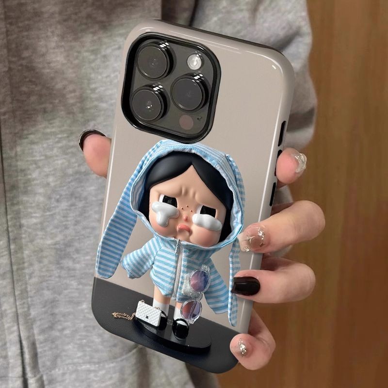 ✨Spot】[Vỏ điện thoại trẻ em khóc áo thỏ] ốp lưng iphone 17air/Apple16 promax/15pro/14plus, chống sốc
