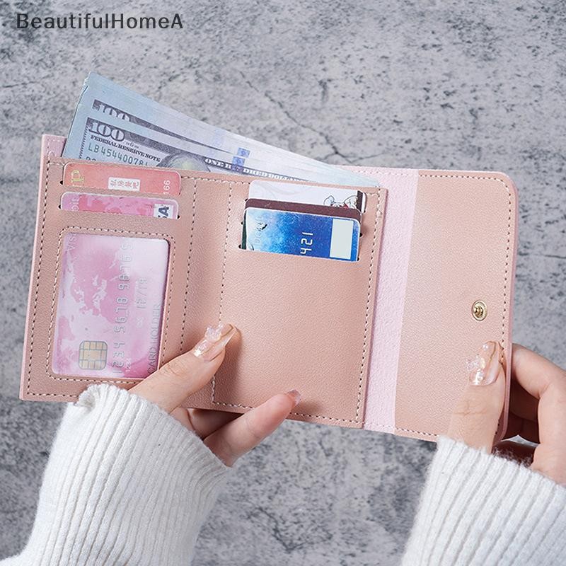 BeautifulHomeA Ba Gấp Kẹp Ngắn Ví Nữ Ví Ngắn Nhiều Thẻ Túi Túi Thời Trang Nữ Ví Thẻ Tín Dụng Nữ Ví Đựng Tiền Xu VN