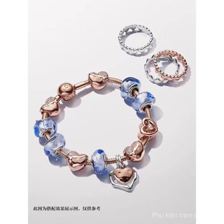 <![2024 Mới] Vòng tay đẹp mắt và phụ kiện mặt dây chuyền với hạt thủy tinh màu sóng xanh