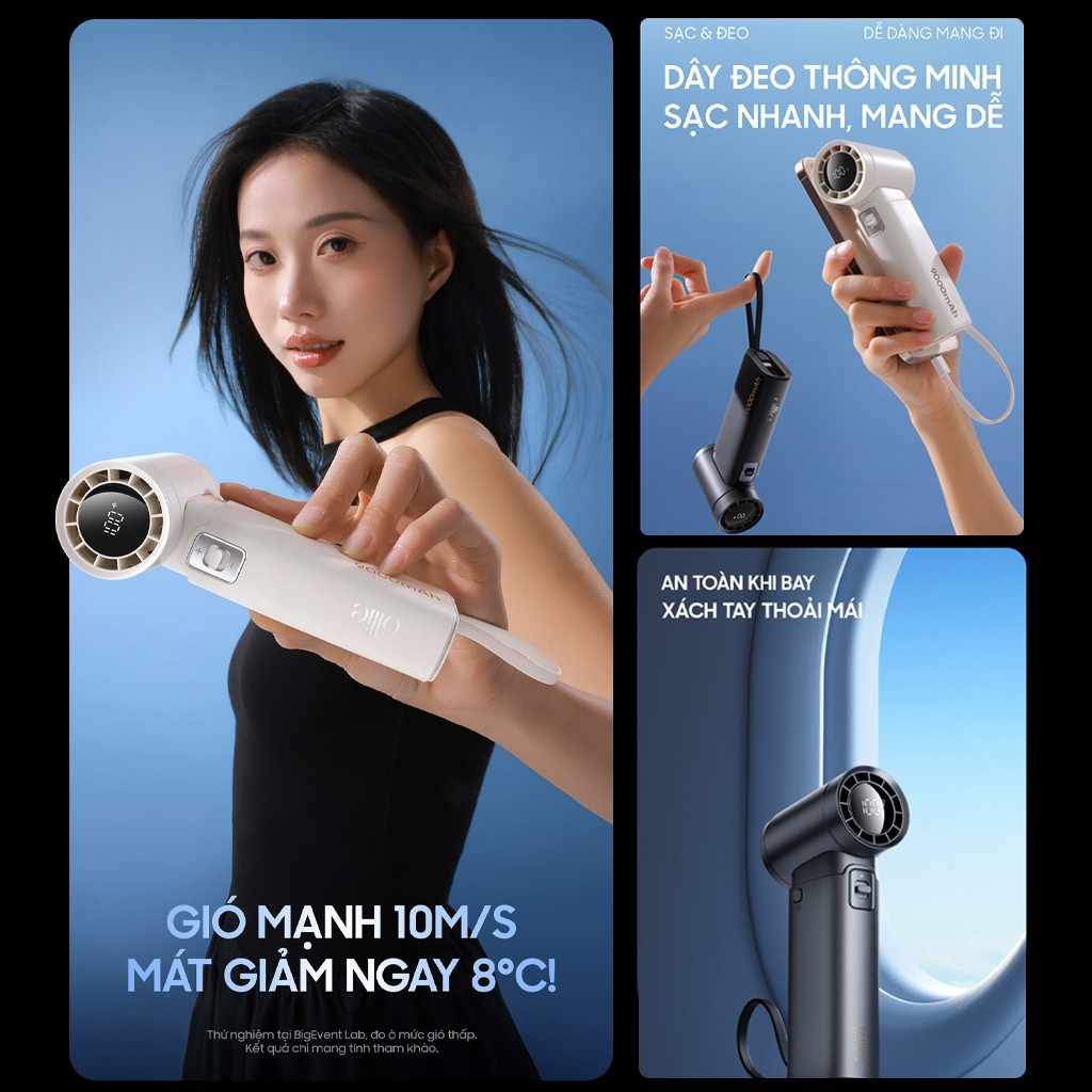 Quạt Mini đa năng kiêm sạc dự phòng OLLIE FAN-ENGINE POWER