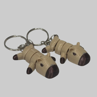 Móc khóa mô hình capybara lắc lư dễ thương
