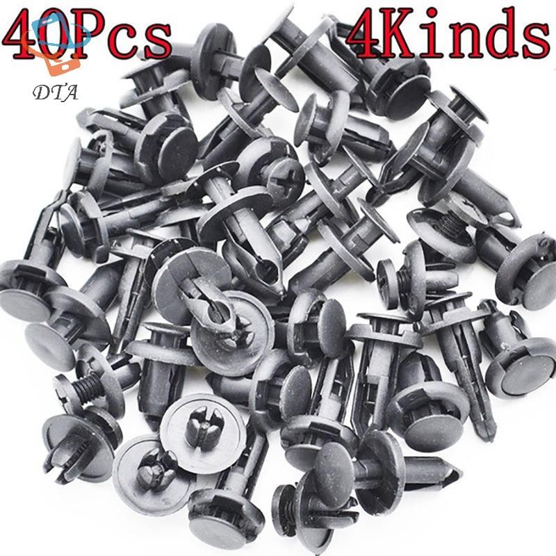 [DTA] 40 Chiếc Xe Nhựa Đinh Tán Ốp Lưng Giữ Chốt Bùn Nắp Đẩy Kẹp Pin VN