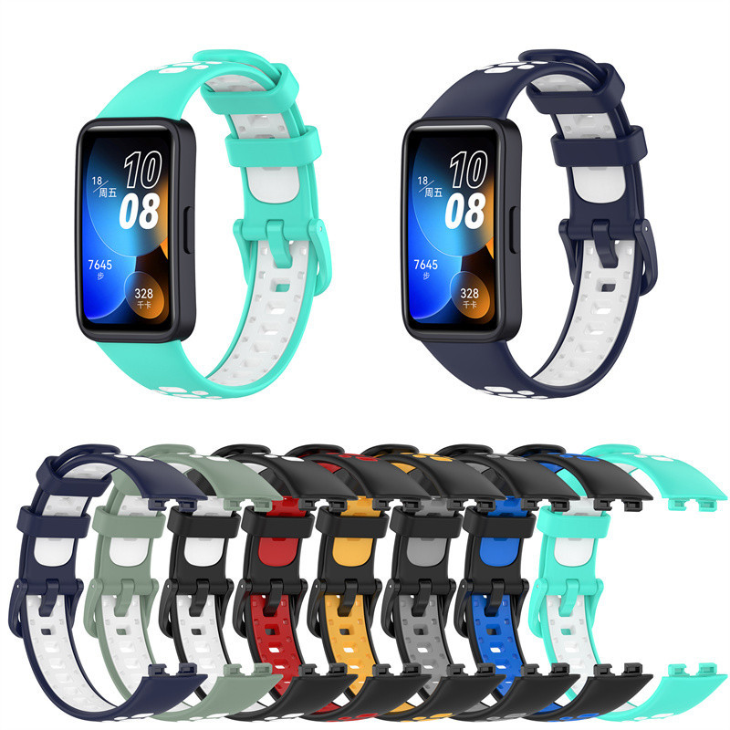 Dành Cho Huawei band 10 8 9 Dây Đeo Nhiều Màu Sắc Thay Thế Thể Thao Mềm Dây Đeo Tay Vòng Tay Silicon Huawei band8 band9 band10