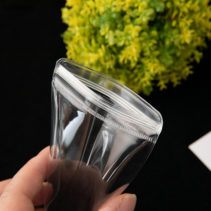 < Beartwo > 10 Chiếc Trang Sức Nhỏ Tự Dán Nhựa Zip Túi Trong Suốt PVC Túi Bảo Quản Trong Suốt Để Bảo Quản Vòng Tay Nhẫn Bông Tai Tổ Chức Đẹp